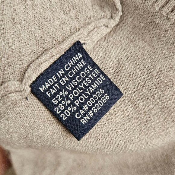 E + L Tech Men's XL Beige Light Grey Crew Neck Light Sweater - NEW with tags - Picture 9 of 9